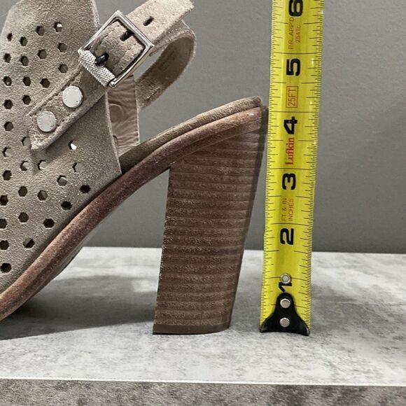 Rag & Bone Wyatt Taupe Perforated Open Toe Booties Size 39 US 9 - Picture 14 of 16